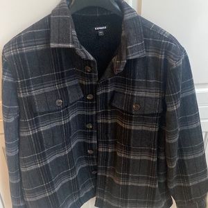Express Men’s Sherpa Lined Jacket- Size Large- Like New